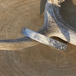 Hand engraved western cuff